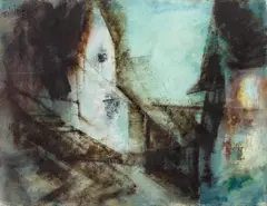 Lyonel Feininger, Thüringisches Dorf, Öl auf Leinwand