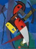 Max Ackermann, Tropenzauber, Öl auf Karton
