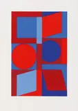Victor Vasarely, Ohne Titel, Farbserigrafie auf Karton