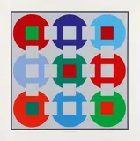 Victor Vasarely, Opale II, Farbserigrafie auf Karton