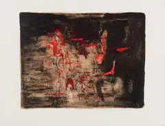 Nocturne by Zao Wou-ki, Farblithografie auf BFK (Wasserzeichen), sold Nov 2014
