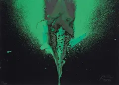 Ohne Titel by Otto Piene, Farbserigrafie auf Karton, sold Nov 2014