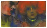 Paar (Mann im Profil) by Emil Nolde, Aquarell auf Japan, sold Nov 2014