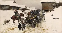 Józef Brandt, "Wyjazd na Polowanie", Öl auf Leinwand