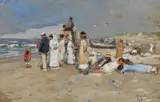 Hugo Mühlig, Strandszene auf Sylt