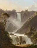 Martin Verstappen, Wasserfall bei Tivoli, Öl auf Leinwand