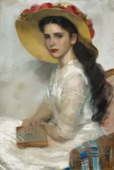Erich Ernst Heilmann, Bildnis einer jungen Frau, Pastell auf leichtem, gräulichem Karton