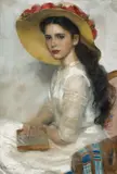 Erich Ernst Heilmann, Bildnis einer jungen Frau, Pastell auf leichtem, gräulichem Karton