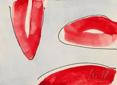 Adolf Luther, Ohne Titel, Bleistift und Aquarell auf Velin