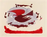 Georges Braque, Aus: L'ordre des oiseaux, Farbradierung auf Richard de Bas (Wasserzeichen)