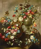 Francesco Guardi, Blumenstillleben mit Papagei