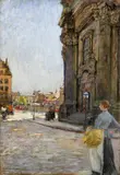 Gotthardt Kuehl, Vor der Kreuzkirche in Dresden