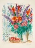 Marc Chagall, Le Grand Bouquet, Farblithografie auf RIVES BFK (Wasserzeichen)