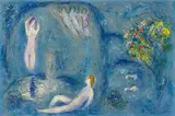 Marc Chagall, La Caverne des Nymphes, Farblithografie auf Velin