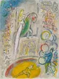 Marc Chagall, Aus: Le Cirque, Farblithografie auf Velin