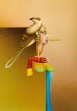 Paul Wunderlich, Ohne Titel (Vogelfrau Kopf)