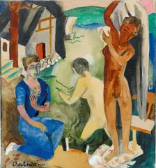 Erich Hartmann, Ohne Titel, Gouache auf Karton