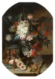 Johann Martin Metz, Großes Variastillleben, Öl auf Leinwand