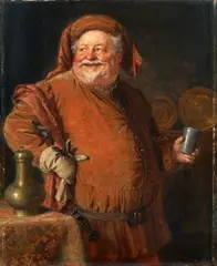Falstaff by Eduard von Grützner, Öl auf Leinwand, sold Nov 2014
