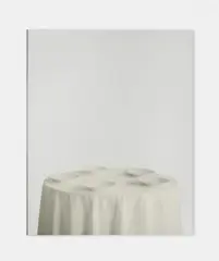 Michelangelo Pistoletto, "Tavolo con piatti", Serigrafie auf polierter Edelstahlplatte