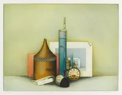 Eine Radierung by Friedrich Meckseper, Kassette mit elf Zustandsdrucken und einer fertigen Farbradierung auf BFK RIVES (Wasserzeichen), sold Jun 2015