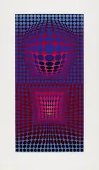 VP by Victor Vasarely, Kassette mit acht Farbserigrafien auf Karton, sold Nov 2014