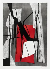 Fritz Winter, Ohne Titel, Farblithografie auf Velin