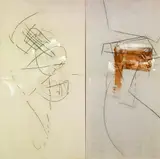 Hans Schnell, "El Velerin 1984/84", Mischtechnik auf Nessel