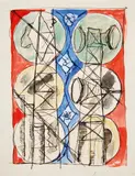 Fernand Léger, Entwurf; Wandbild, Aquarell und Tusche auf Papier