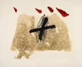 Antoni Tàpies, Ohne Titel, Farbige Radierung und Mischtechnik auf Guarro