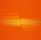 Lothar Quinte, Gegenfächer orange<br />, Farbserigrafie auf Karton