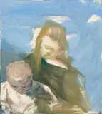 Siegfried Anzinger, "Madonna mit Kind nach vorne"
