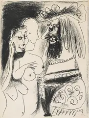 Le vieux roi by Pablo Picasso, 1959, lithograph on Arches, sold Nov 2014
