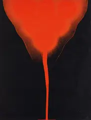 Ohne Titel by Otto Piene, Farbserigrafie auf schwarzem Tonpapier, sold Nov 2014