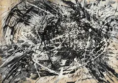 Fred Thieler, Komposition, Gouache auf leichtem Karton