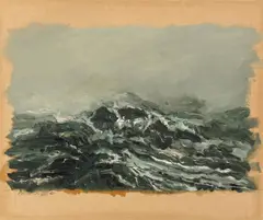 "Alpenstück XII b" by Ralph Fleck, Öl auf Packpapier, sold Jun 2015