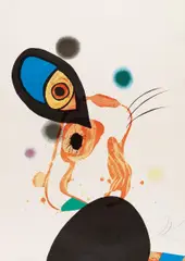 L'Eunuque Impérial by Joan Miró, Farblithografie auf ARCHES FRANCE (Wasserzeichen), sold Nov 2014