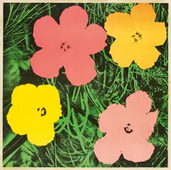Flowers by Andy Warhol, Farbige Offsetlithografie auf Velin, sold Nov 2014