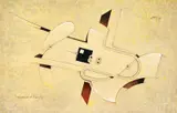 Michel Robert, "Plankton-oz:55", Gouache und Tusche auf Karton