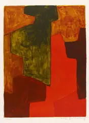 Composition orange et verte by Serge Poliakoff, Farblithografie auf Velin, sold Nov 2014