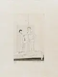 David Hockney, One night, Radierung auf Velin
