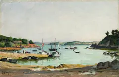 Küstenlandschaft bei Cadaquez by Lucien Seevagen, Öl auf Leinwand, sold Nov 2014