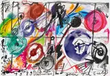 Jean Tinguely, Relief Meta Harmonien, Mischtechnik, collagiert, auf Velin