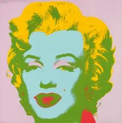 Marilyn Monroe (Marilyn) by Andy Warhol, Farbserigrafie auf leichtem Karton, sold Nov 2014