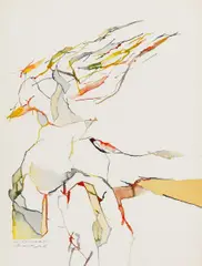 Werner Berges, Ohne Titel, Aquarell auf Aquarellbütten