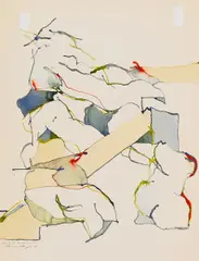 Werner Berges, Ohne Titel, Aquarell auf Aquarellbütten