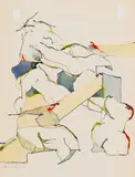 Werner Berges, Ohne Titel, Aquarell auf Aquarellbütten