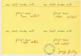 Joseph Beuys, sich selbst, Farboffset auf Karton
