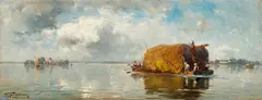 Am Chiemsee by Josef Wopfner, Öl auf Holz, sold Nov 2014
