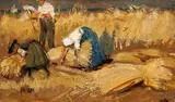 Robert Sterl, Bauern bei der Kornernte